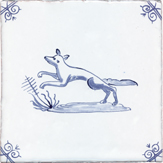 blue delft animal design four