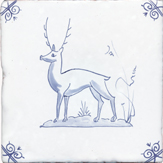 blue delft animal design one