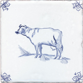 blue delft animal design six