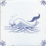 blue delft sea creature two