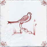 crimson delft bird design one