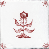 crimson delft flower design eight
