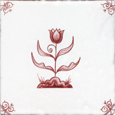 crimson delft flower design eleven