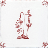 crimson delft flower design nine