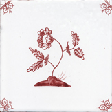 crimson delft flower design two