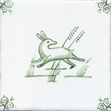 green delft animal design five