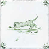 green delft animal design six