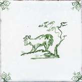 green delft animal design three