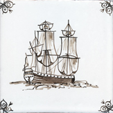 sepia delft ships design five