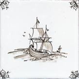 sepia delft ships design six