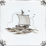 sepia delft ships design three