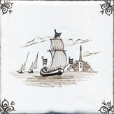 sepia delft ships design two